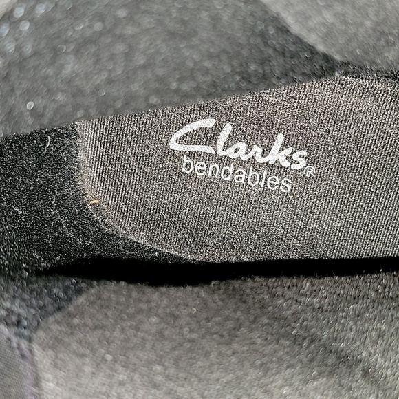 Clarks Bendables Boots Knee High Riding Equestrian Black Leather Pull-On 8.5 - Picture 13 of 16